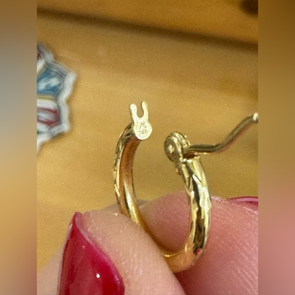 14k Gold Hoop Earrings - Picture 3 of 6